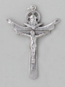 Crucifix Pendant: Silver Trinity 5.5cm