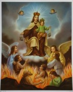 10 x 8 Print: Our Lady of Mt Carmel Souls Pergatory