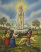 10 x 8 Print: Our Lady of Fatima and Children