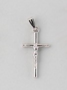 Small Crucifix: Silver, 25mm