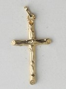 9kt Gold Pendants:  CRUCIFIX 34mm