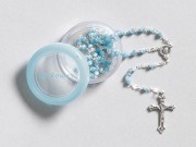 "My Rosary": 4mm Cat's Eye: Blue