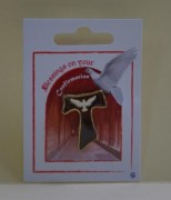 Confirmation Tau Cross Pin: Red