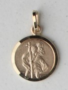 9kt Gold Pendants: ST CHRISTOPHER 10mm