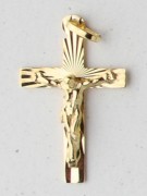 9kt Gold Pendants:  CRUCIFIX 33mm