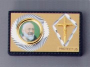 Car Plaque: Double Padre Pio/Crucifix