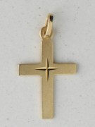 9kt Gold Pendants:  CROSS 24mm