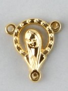 SHM ROSARY CENTRE PIECE - GOLD 16mm