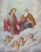 10 x 8 Print: Holy Trinity with Angels