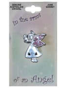 Birthstone Angel Pin: June