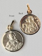 9kt Gold Pendants: SCAPULAR 10mm