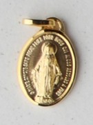 9kt Gold Pendants: Miraculous 15mm