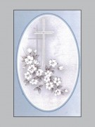 Memorial Cards: Cross with Flowers