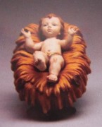 Baby Jesus in Manger: 14cm