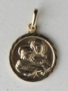 9kt Gold Pendants: ST ANNE 10mm