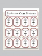 Bulk Buy: Birthstone Cross: Set 24